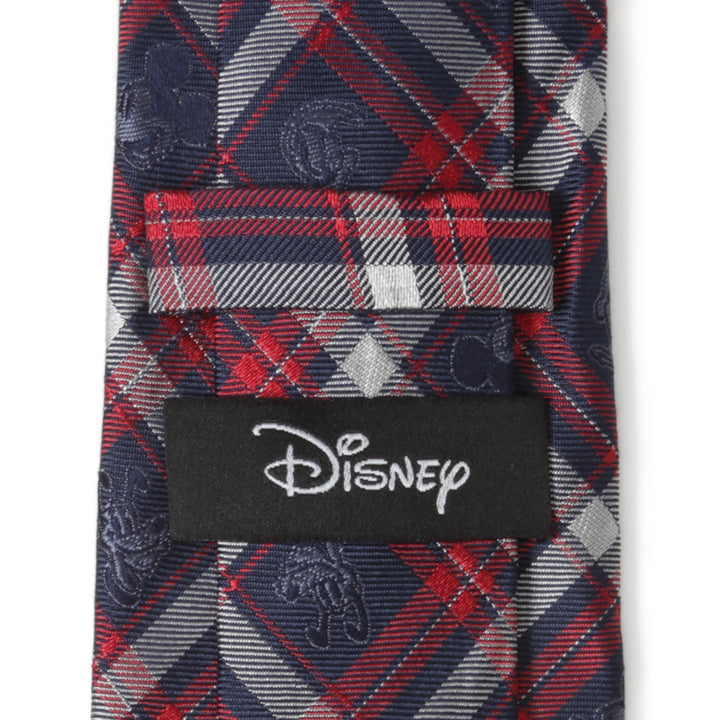 Mickey and Friends Navy Plaid Men's Tie Image 5