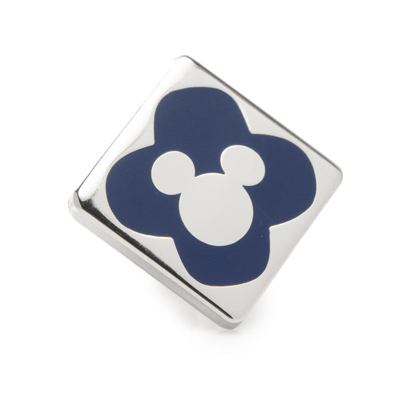 Mickey Mouse Silhouette Blue Lapel Pin Image 1