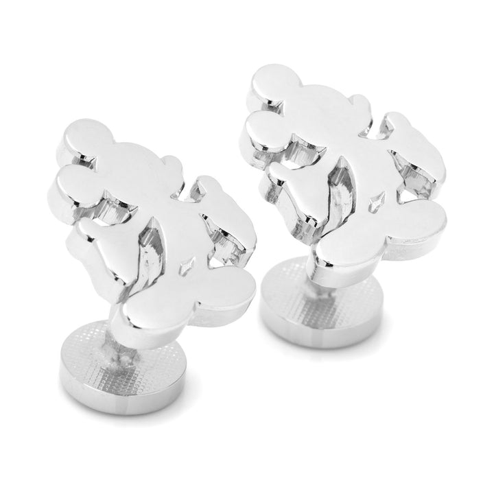 Silver Mickey Mouse Silhouette Cufflinks Image 2