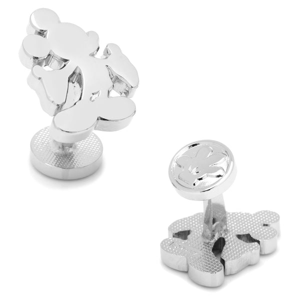 Silver Mickey Mouse Silhouette Cufflinks Image 1