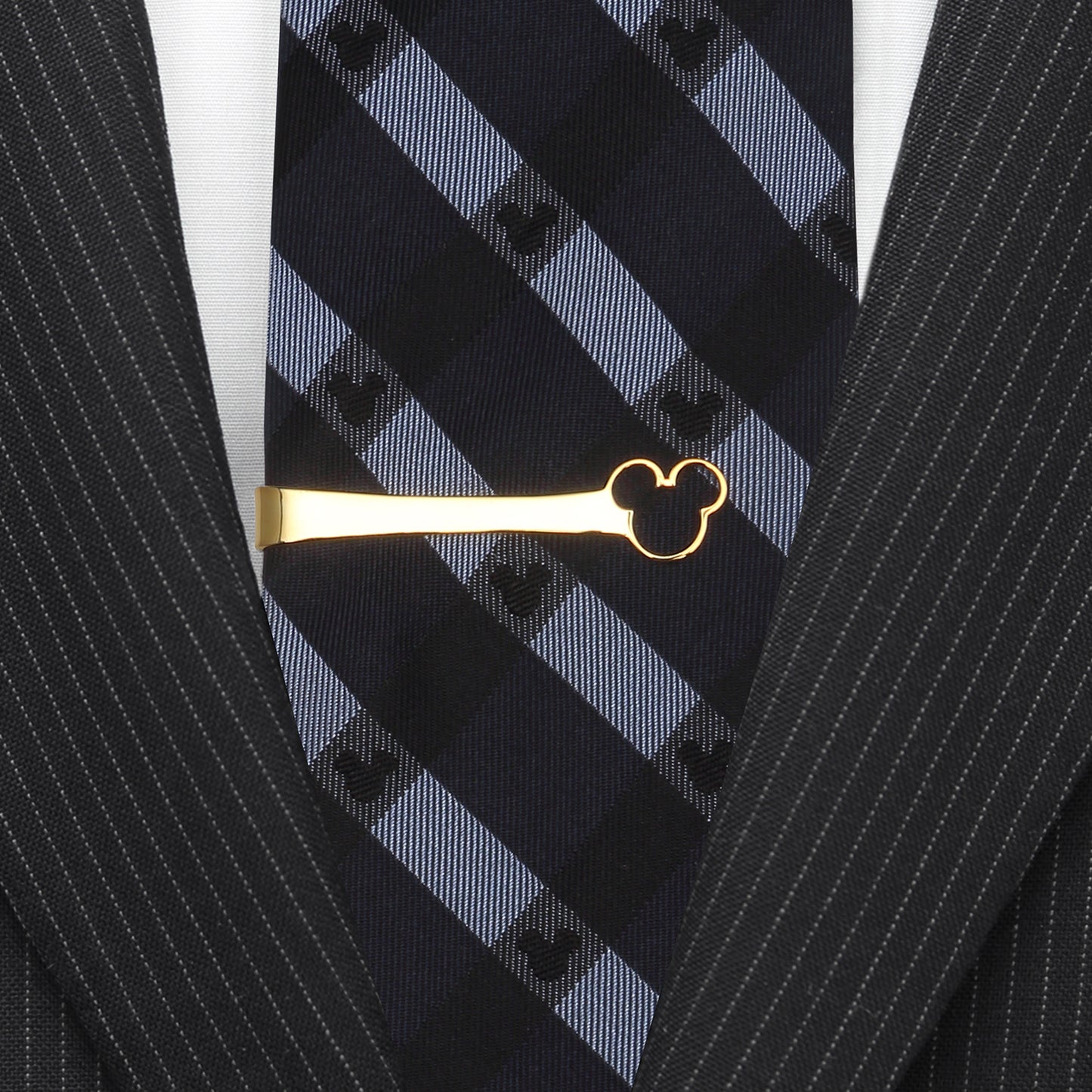 Mickey's 90th Anniversary Vermeil Silhouette Tie Bar Image 3