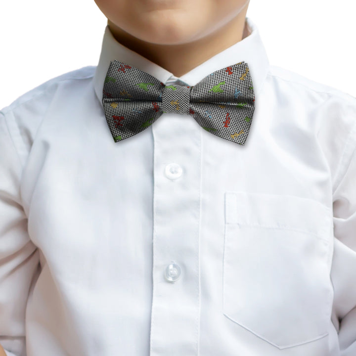 Toy Story Scattered Motif White Kid's Bow Tie Big Boys Image 2