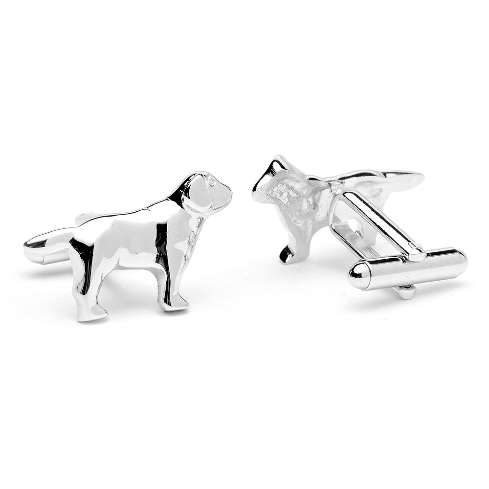 Silver Lab Cufflinks Image 2