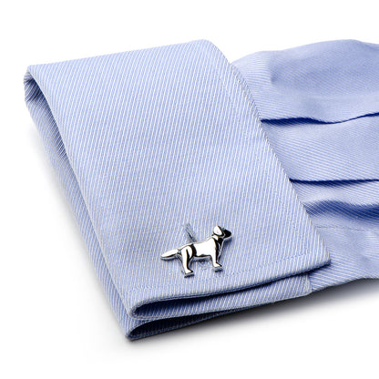 Silver Lab Cufflinks Image 3