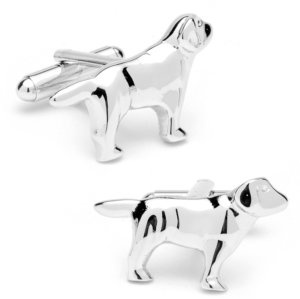 Silver Lab Cufflinks Image 1