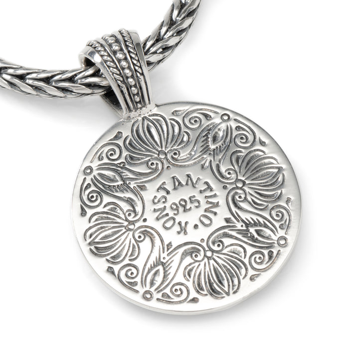 Sterling Silver & Bronze Lionhead Necklace Image 3