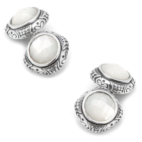 Sterling Silver & Mother of Pearl Cufflinks Image 1