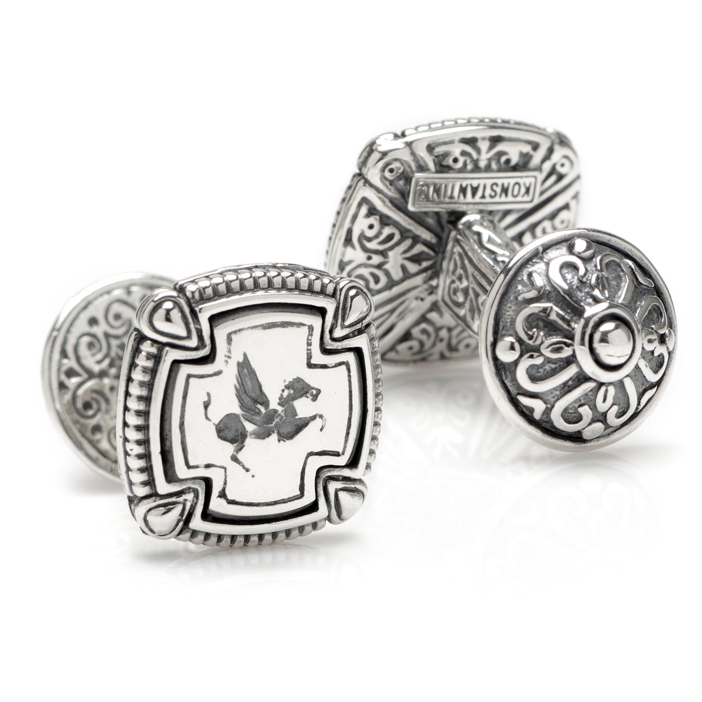 Sterling Silver Pegasus Cufflinks Image 2