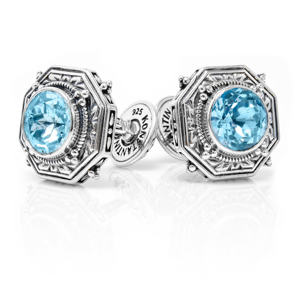 Konstantino Ice Blue Topaz Cufflinks Image 2