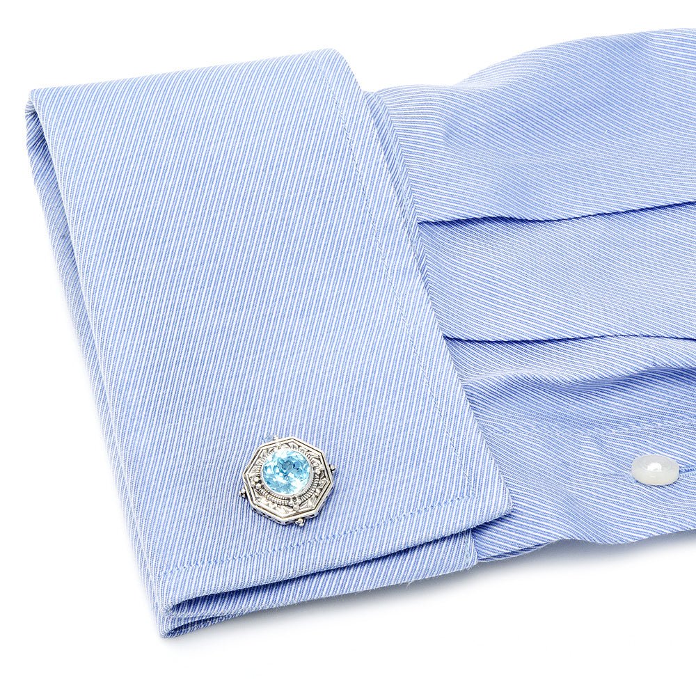 Konstantino Ice Blue Topaz Cufflinks Image 4