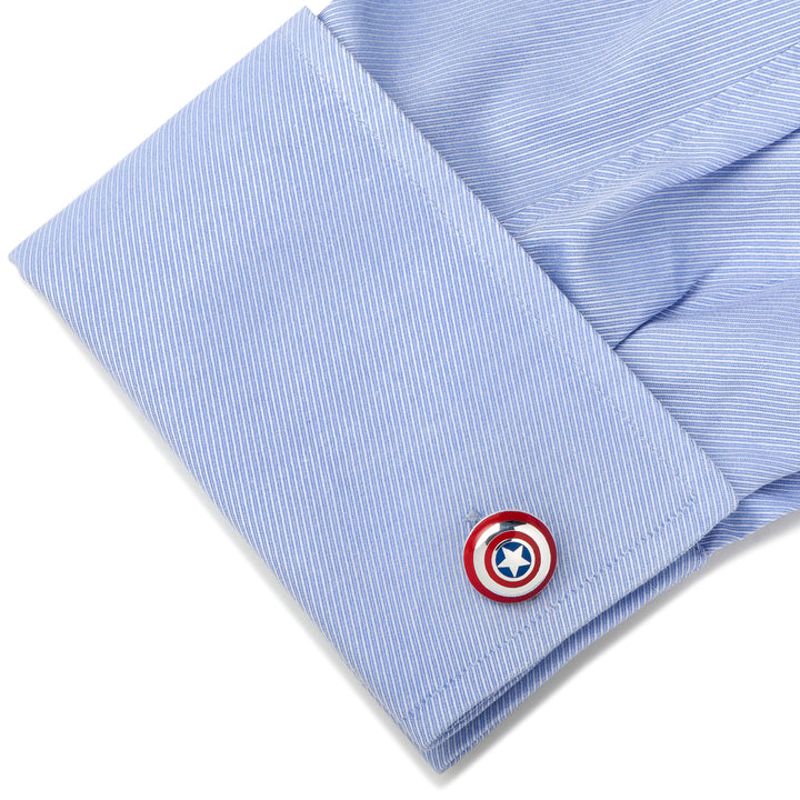 3D Captain America Shield Cufflinks Image 3