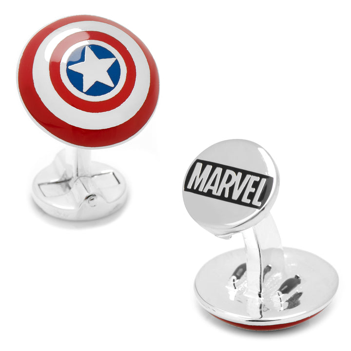 3D Captain America Shield Cufflinks Image 1