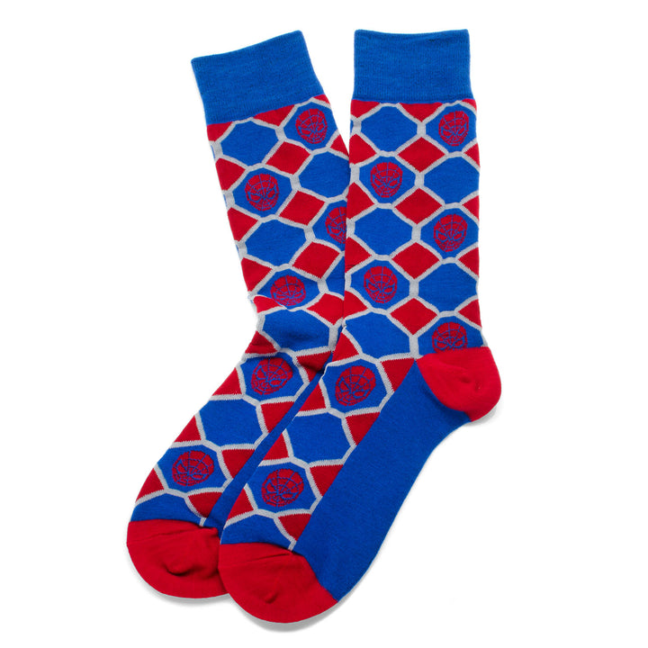 Spider-Man Blue Checker Socks Image 2