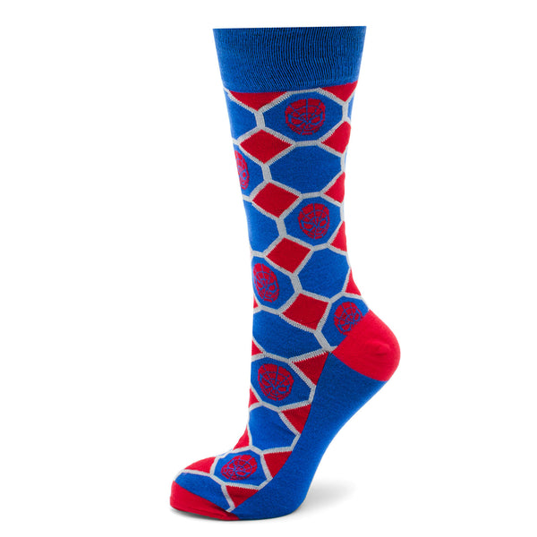Spider-Man Blue Checker Socks Image 1