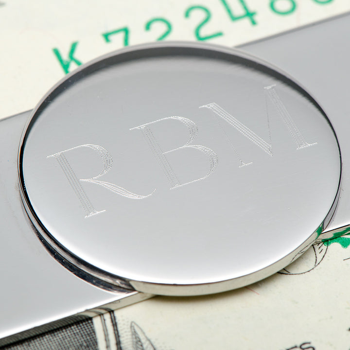 Stainless Steel Engravable Round Infinity Money Clip Image 3