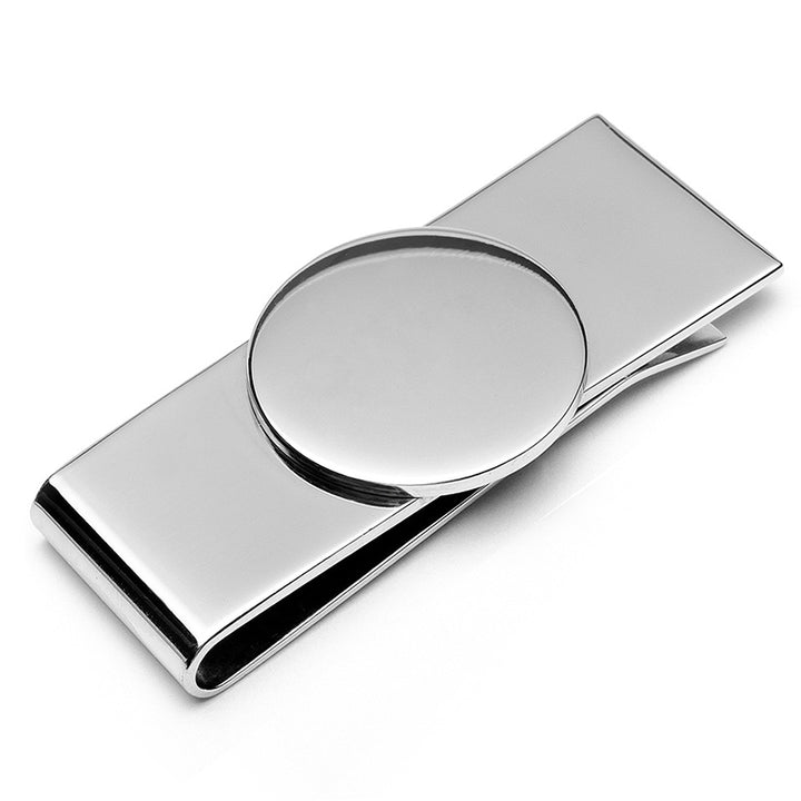 Stainless Steel Engravable Round Infinity Money Clip Image 5