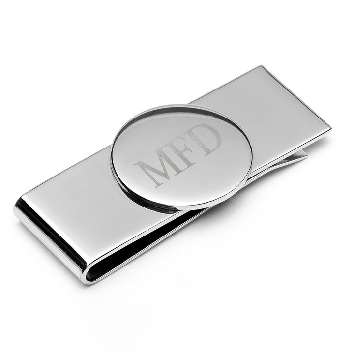 Stainless Steel Engravable Round Infinity Money Clip Image 1