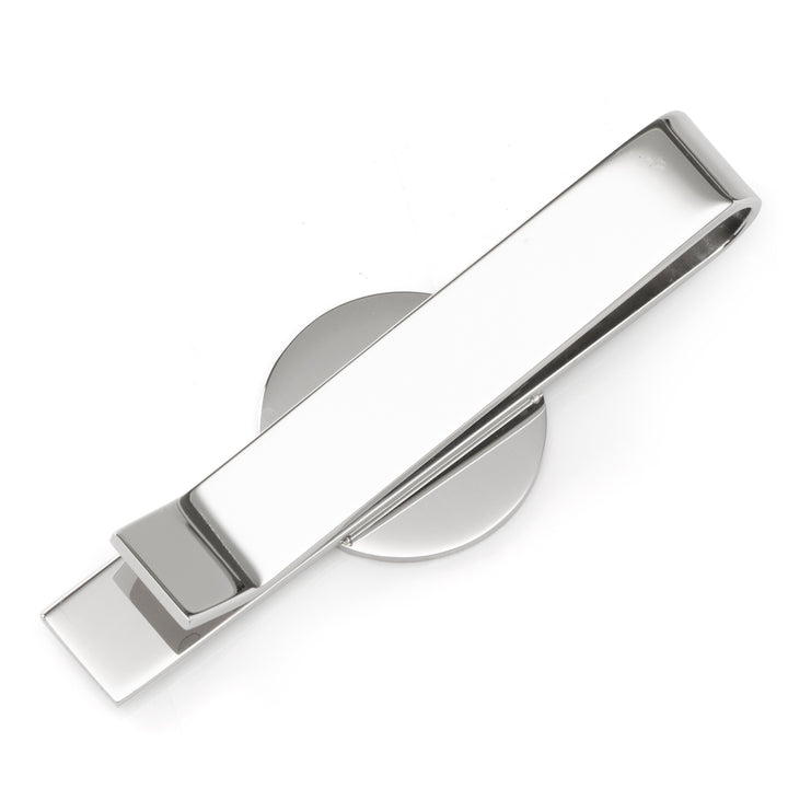 Stainless Steel Round Infinity Engravable Tie Bar Image 3