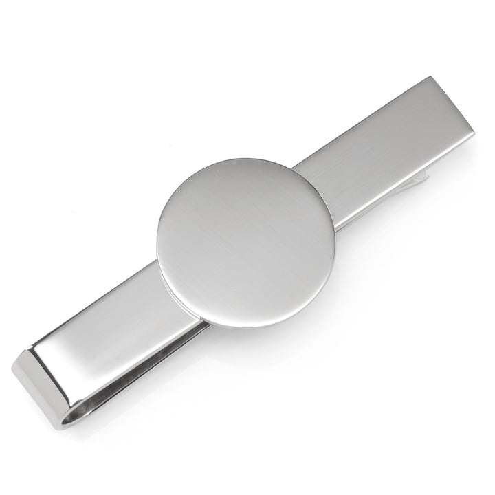 Stainless Steel Round Infinity Engravable Tie Bar Image 1