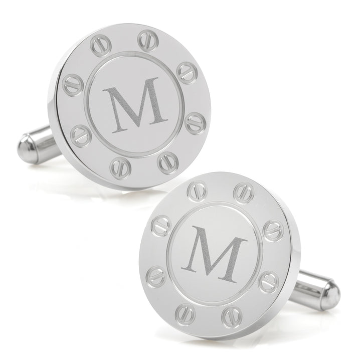 Stainless Steel Engravable Bolted Cufflinks Image 3