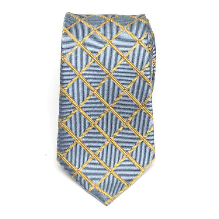 The Edward Tie (Gold Check Men's Tie) Image 3