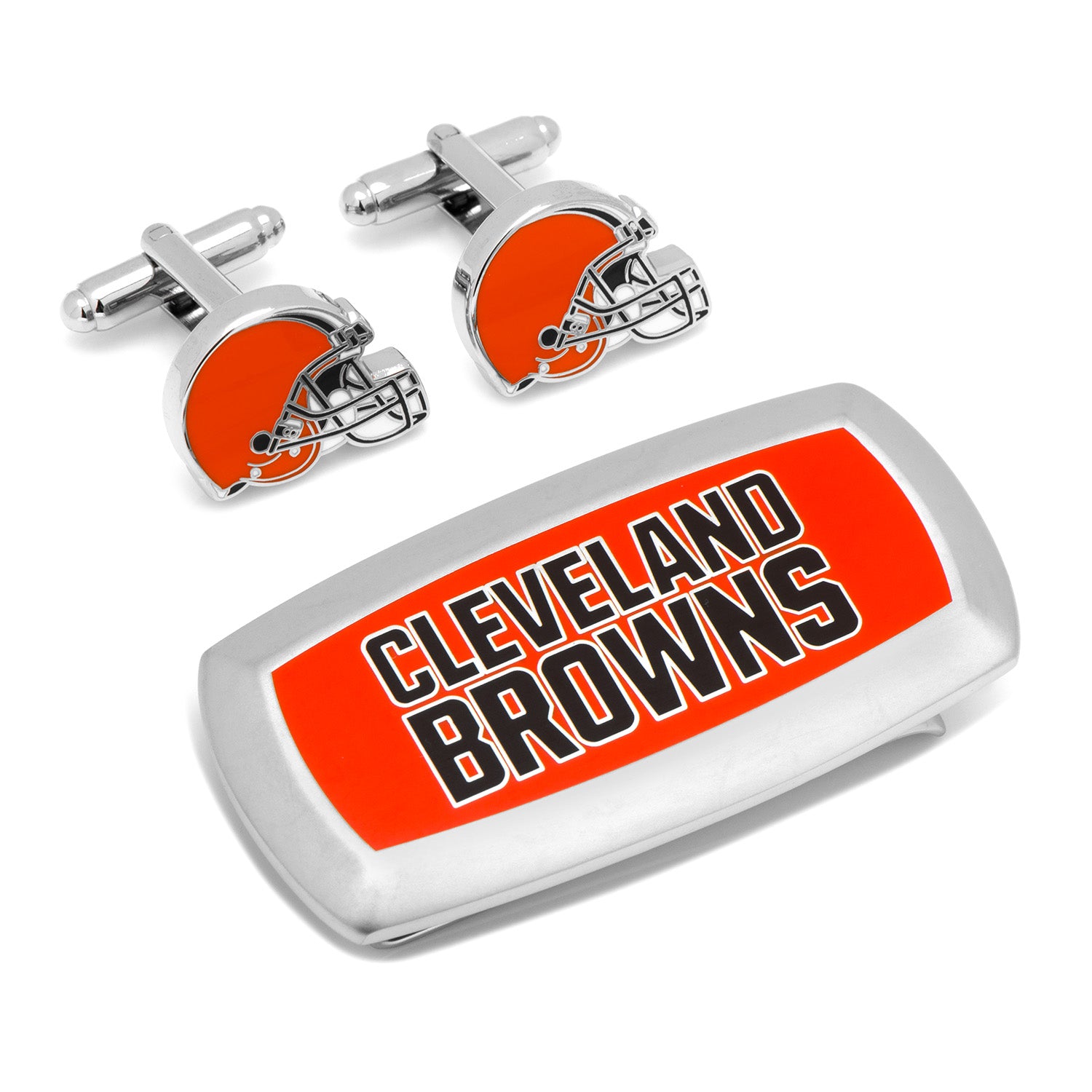 Cleveland Browns Cufflinks and Cushion Money Clip Gift Set Image 1