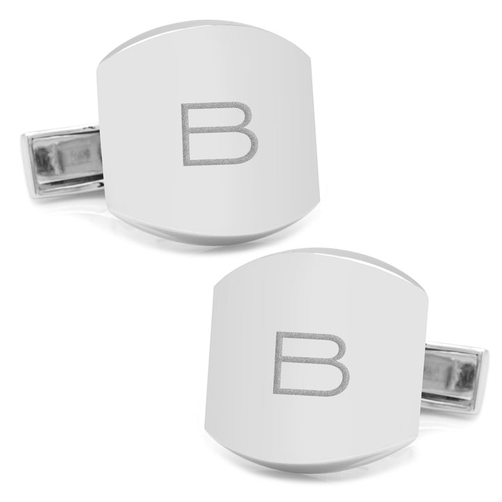 Sterling Silver Classic Engravable Cufflinks Image 2