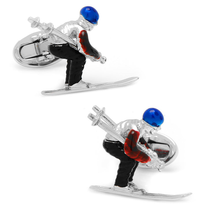 Moving Skier Cufflinks Image 1