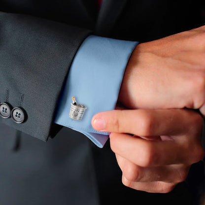 Sterling Silver Champagne Bucket Cufflinks Image 2