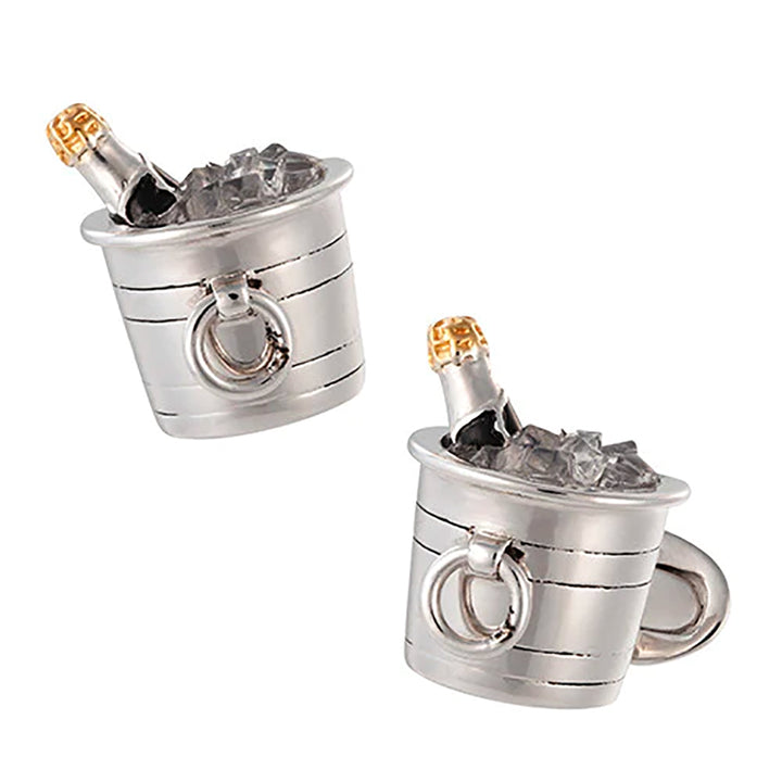 Sterling Silver Champagne Bucket Cufflinks Image 1