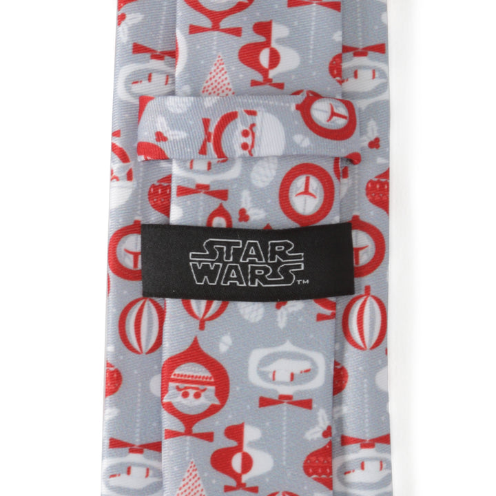 Star Wars Holiday Mando Red Men's Tie Image 4