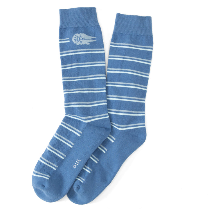 Star Wars Striped Falcon Blue Men's Sock Image 2