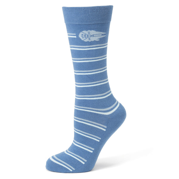 Star Wars Striped Falcon Blue Men's Sock Image 1