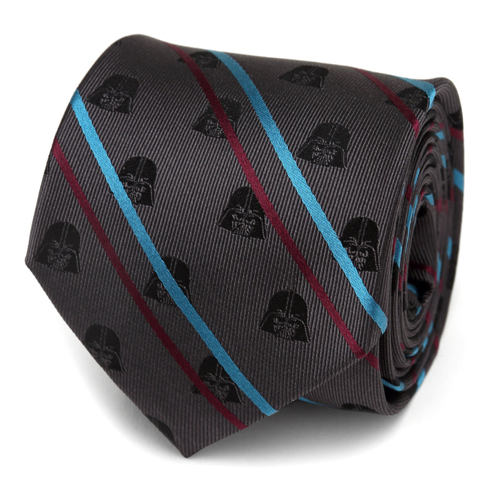 Darth Vader Black Striped Men's Tie Image 1