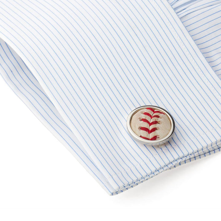 Chicago Cubs Game Used Baseball Cufflinks Image 3